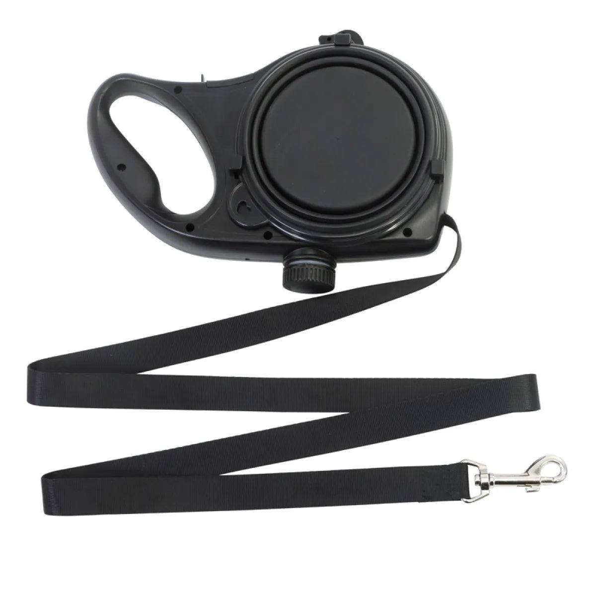 3-in-1 Dog Leash with Water Bottle & Waste Bag Holder, Retractable Heavy-Duty Pet Lead for Outdoor Walking Hiking Camping, Convenient Hands-Free Design